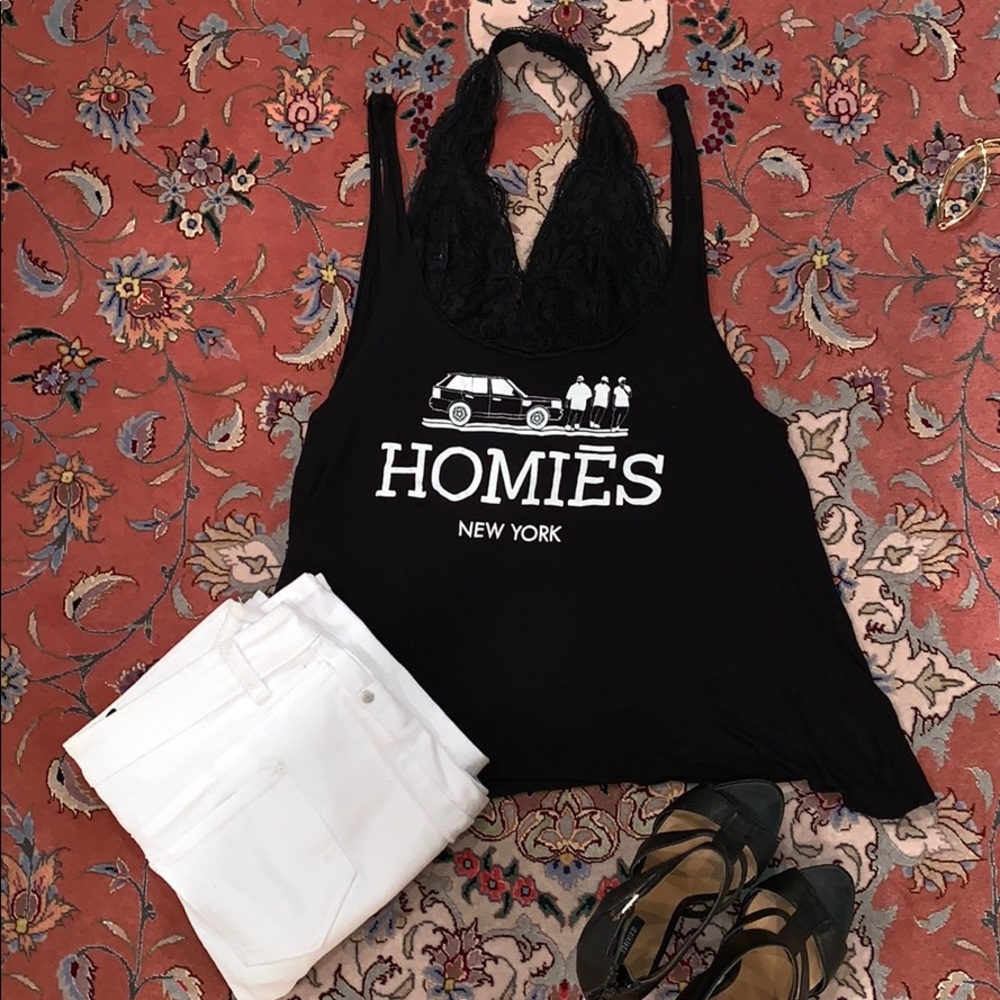 🎉💥Homies Graphic Tee  (in black)